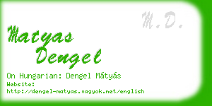 matyas dengel business card